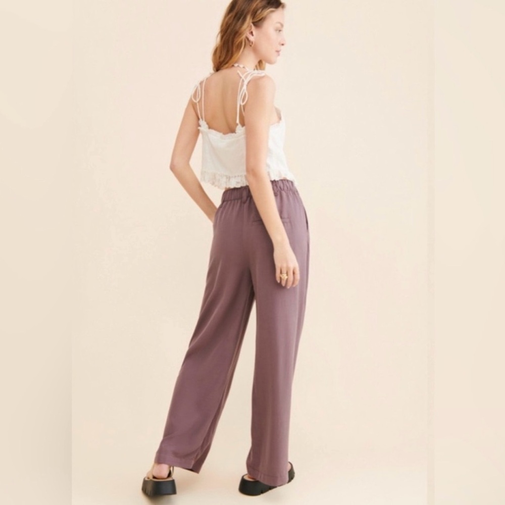 Free People Nothing to Say Wide-Leg Women's Pants in Mauve size small - Picture 3 of 7